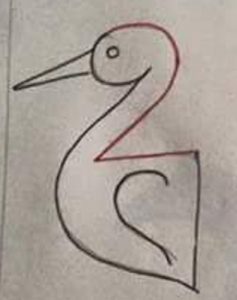 3-easy drawing stork for homeschool