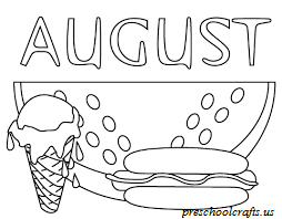Coloring pages for the August