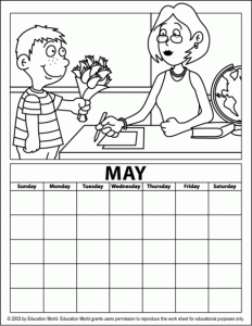 Coloring pages for the month of May
