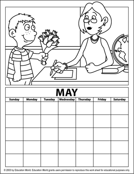 Coloring pages for the month of May – Preschool Crafts