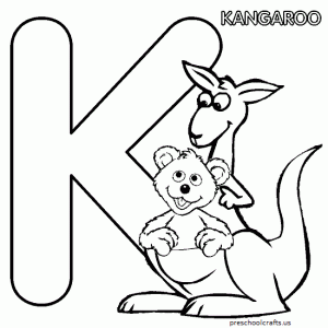 K-is-for-Kangaroo-Coloring-pages