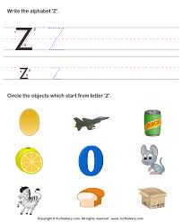 Letter z worksheets for preschool