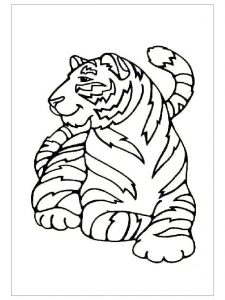 Tiger coloring pages ideas for preschool