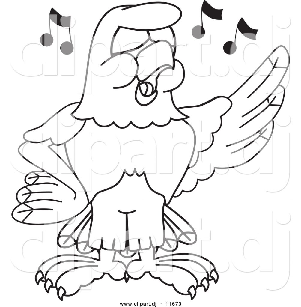 Vector-of-a-Cartoon-Falcon-Singing