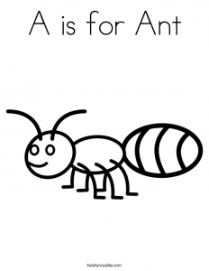 a-is-for-ant-coloring-page