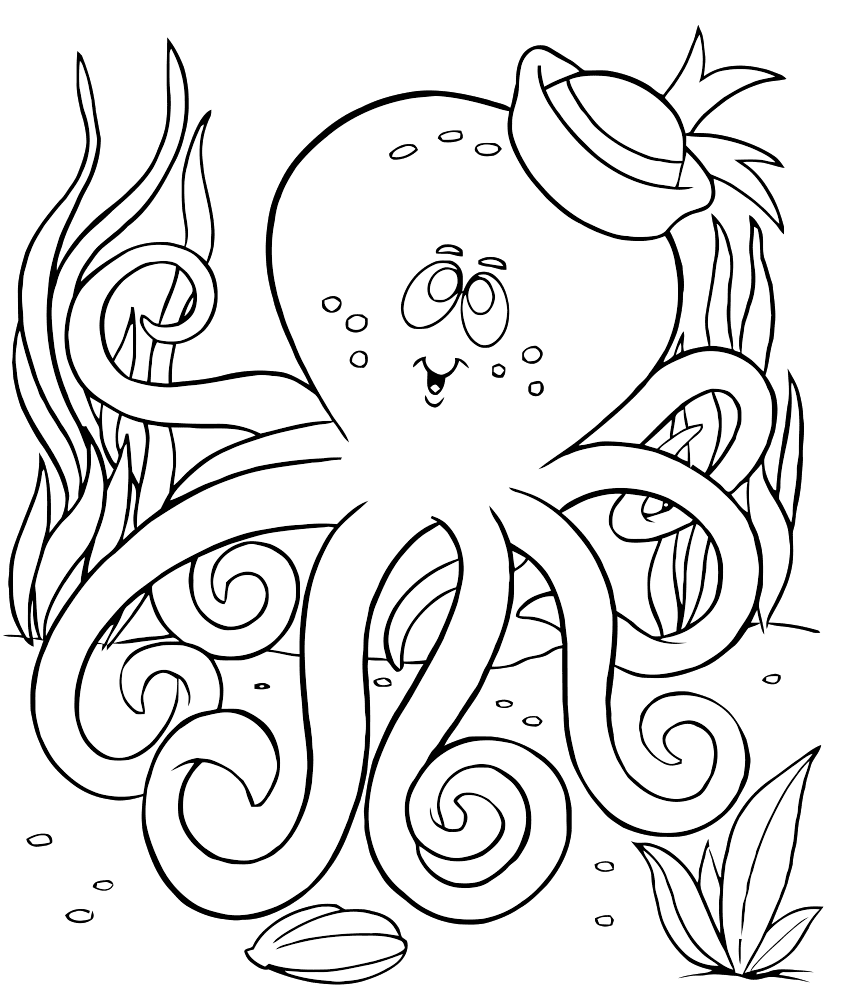 Octopus Coloring Pages Preschool and Kindergarten