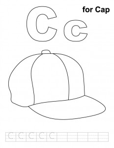 c-for-cap-coloring pages for kids