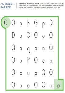 circle letter-o-maze-worksheets