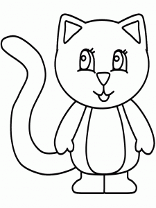 Cat Coloring Pages For Kids - Preschool and Kindergarten