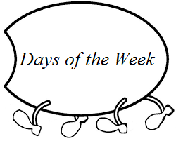 days of the week worksheet for preschool monday