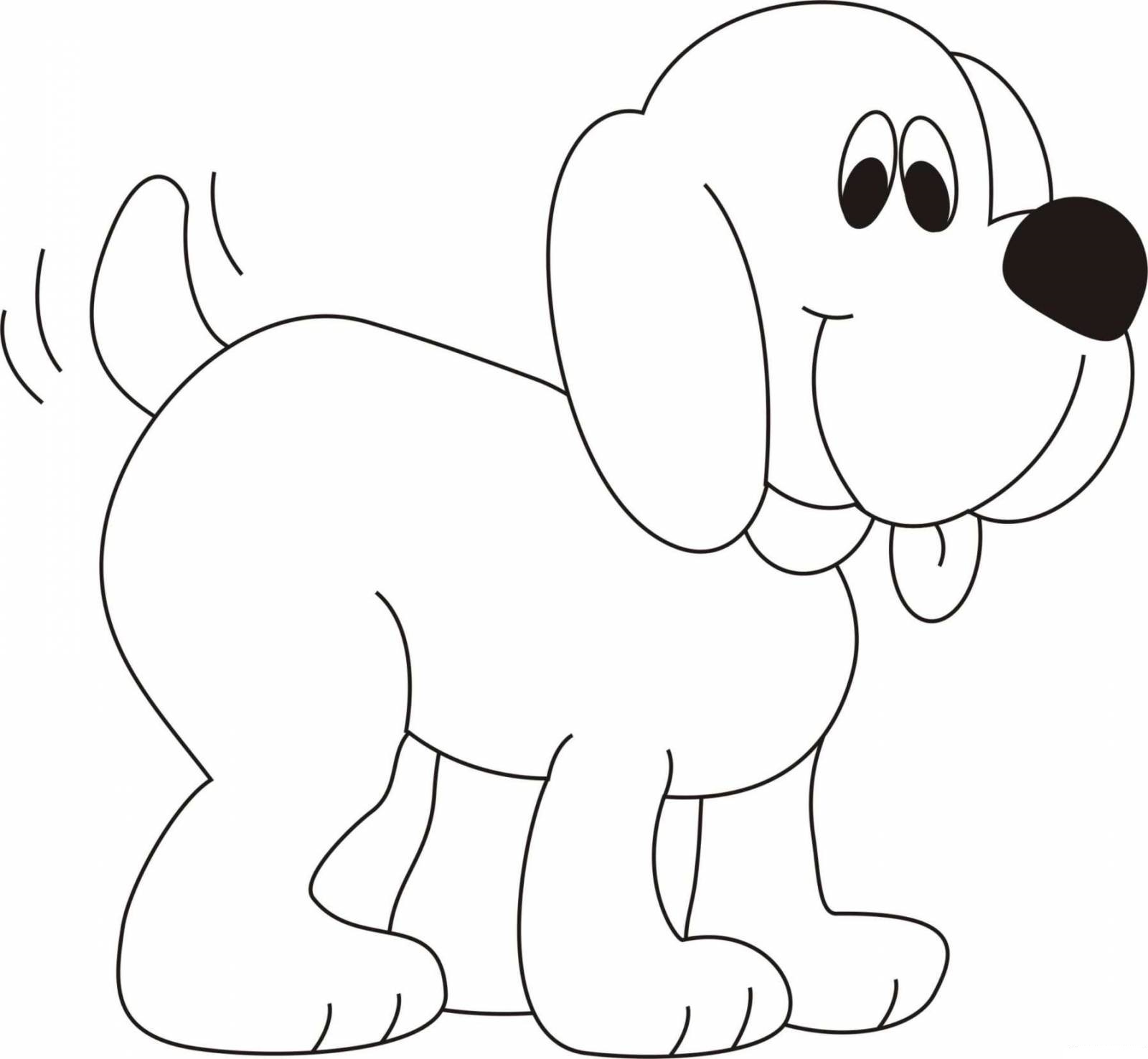 Dog Coloring Pages For Kids - Preschool and Kindergarten
