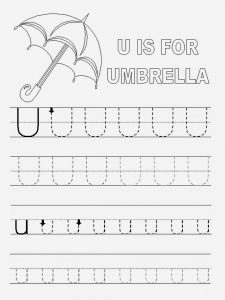 free-Alphabet-Tracer-Pages-U-Umbrella