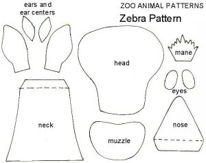 free animal zebra craft templates