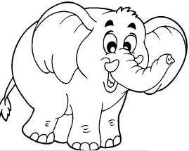 free-animals-Elephant -printable-coloring-pages-for-preschool