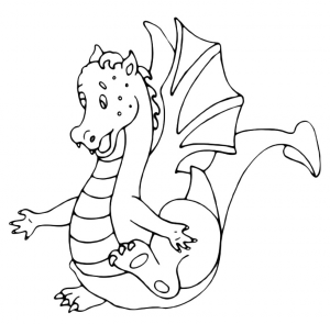 free-animals-dragon-printable-coloring-pages for preschool