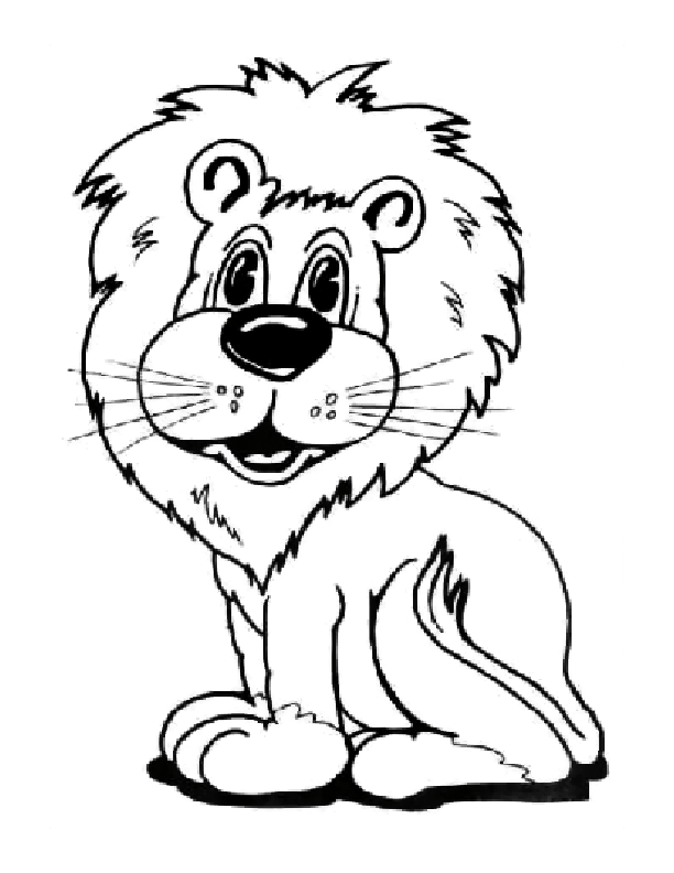 Free Animals Lion Printable Coloring For Preschool Preschool Crafts
