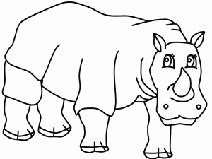 free-animals-rhino printable-coloring-pages-for-preschool
