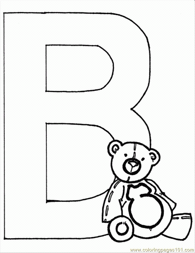 Letter B Coloring Pages - Preschool and Kindergarten