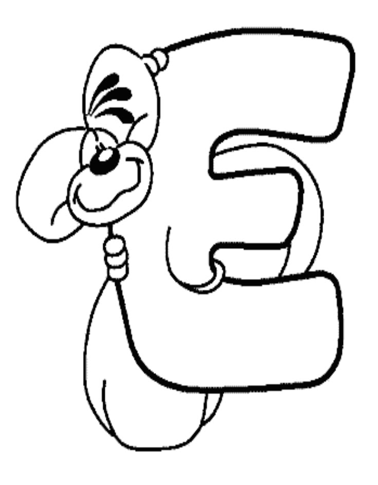 free-letter- e -coloring-pages-for-preschool - Preschool Crafts
