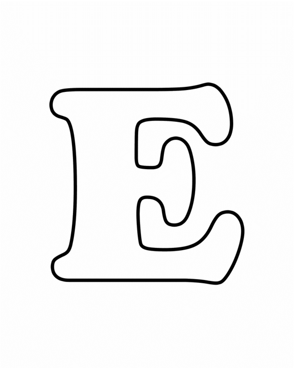 free-letter- e -printable-coloring-pages-for-preschool - Preschool Crafts