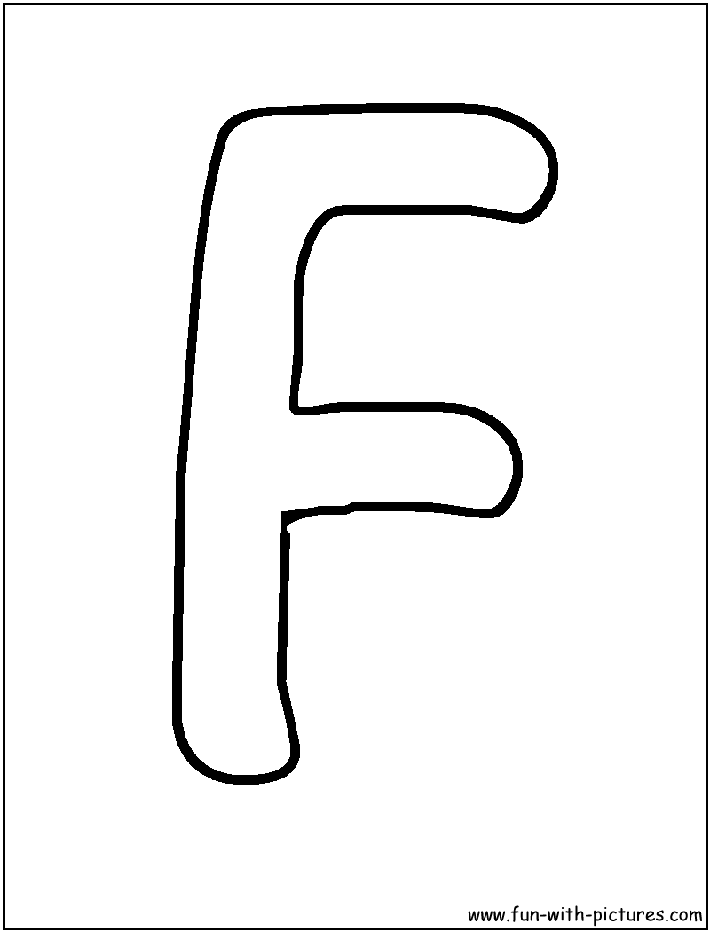 free letter f printable coloring pages for child