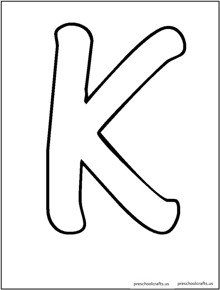 free letter k coloring pages-for preschool - Preschool Crafts