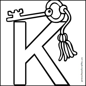 free letter k coloring-pages for preschool