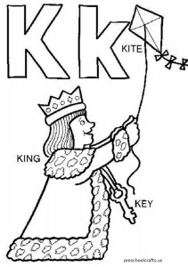 free letter-k coloring-pages for preschool