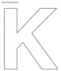 free-letter k coloring pages for preschool