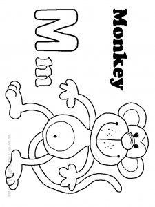 free-letter-m coloring pages for-preschool
