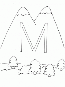 free-letter-m-coloring pages for preschool