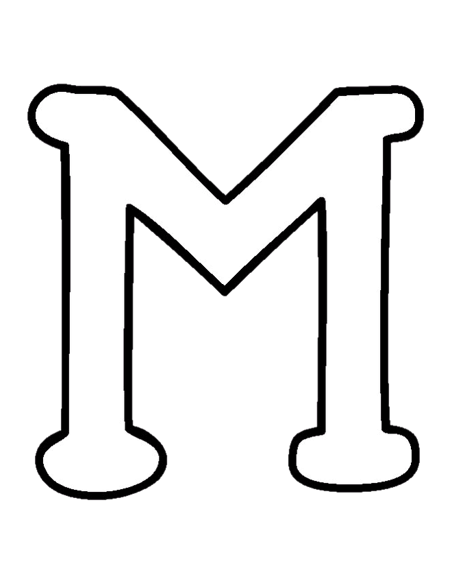 free letter m coloring pages for-preschool - Preschool Crafts