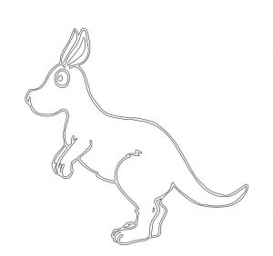 kangaroo coloring page for preschool