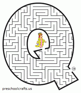 letter q coloring pages for preschools