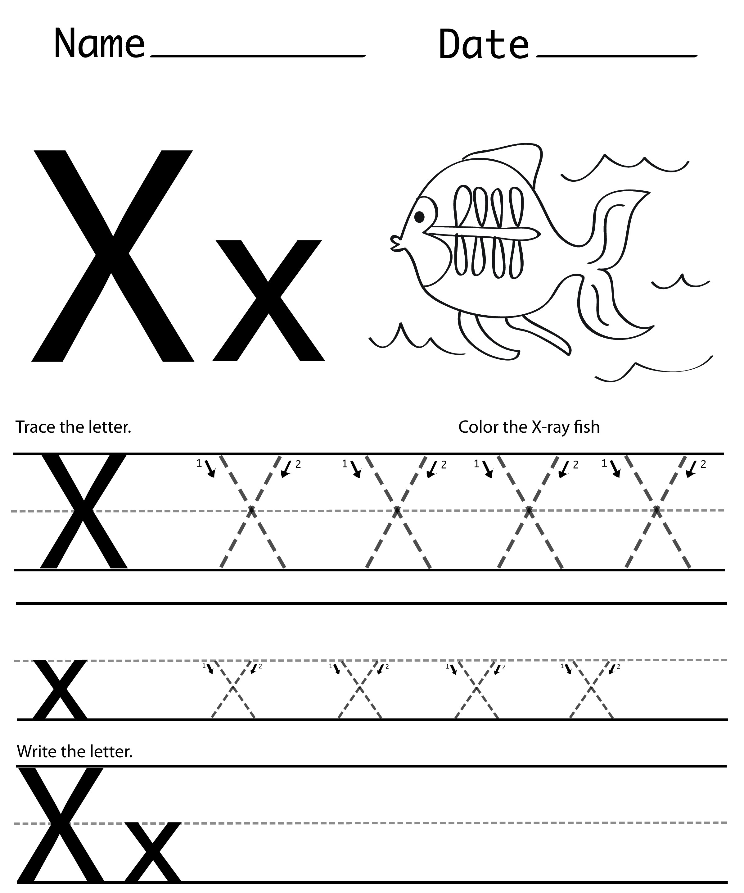 letter-x-printables-worksheets - Preschool Crafts