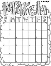 month of the year coloring pages march