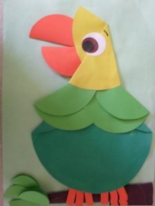 parrot paper folding crafts