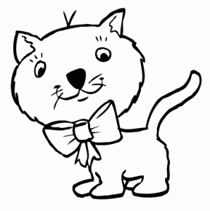 Cat Coloring Pages For Kids - Preschool and Kindergarten