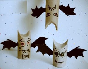 toilet paper roll bat craft idea