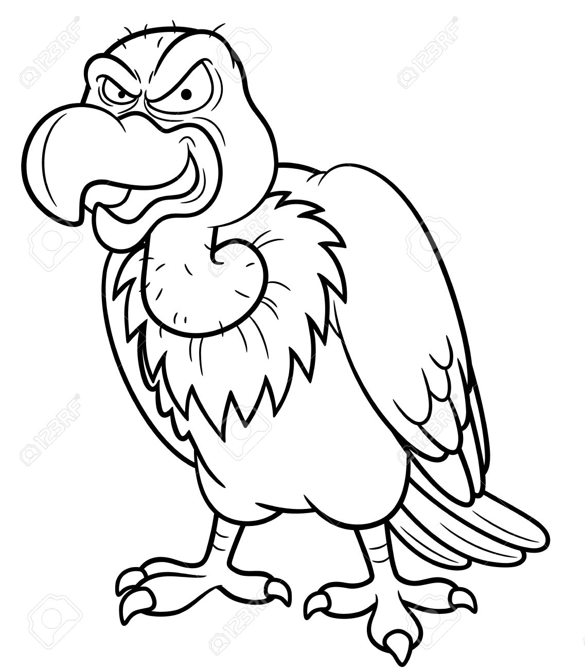-vulture-Coloring-book-Stock-Vector