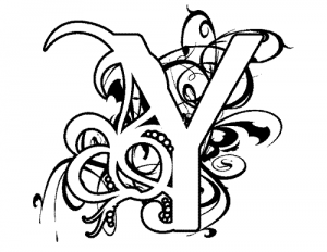 y letter coloring page