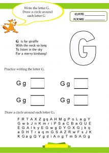 alphabet-Letter-G-worksheet