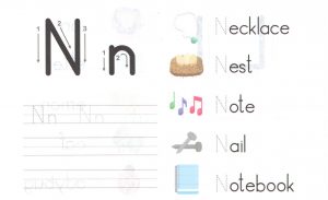 alphabet-capital-and-small-letter-N-n-worksheet-for-kids