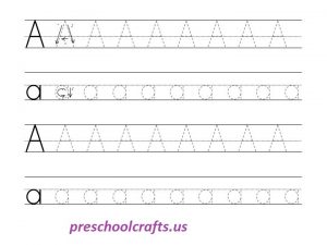 alphabet_capital_and_small_letter_A_tracing_worksheet