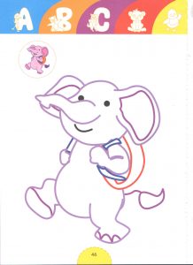 funy elephant-tale heroes coloring pages for kids