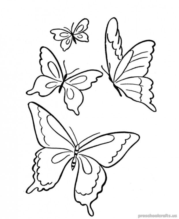 free preschool butterfly coloring pages - photo #27