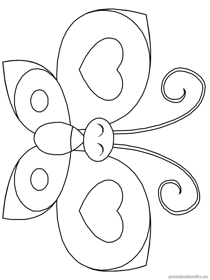 free preschool butterfly coloring pages - photo #26