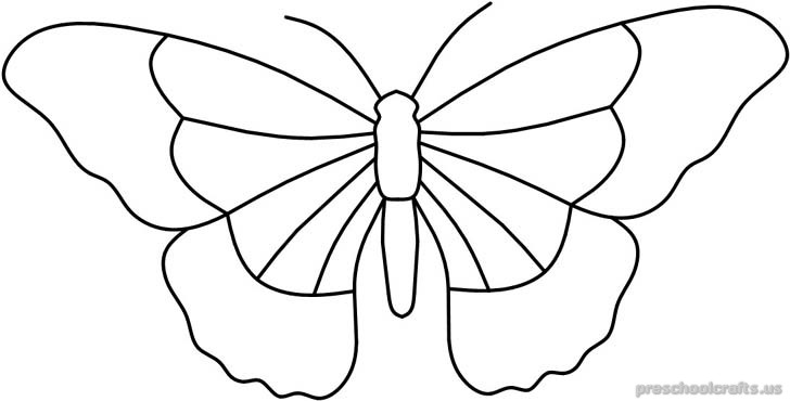 free preschool butterfly coloring pages - photo #25