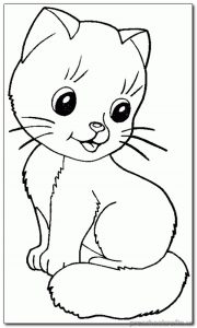 cat animal coloring page
