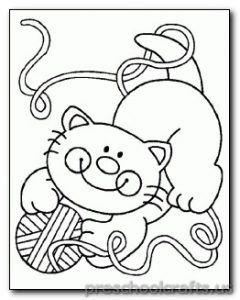cat coloring pages for-preschool